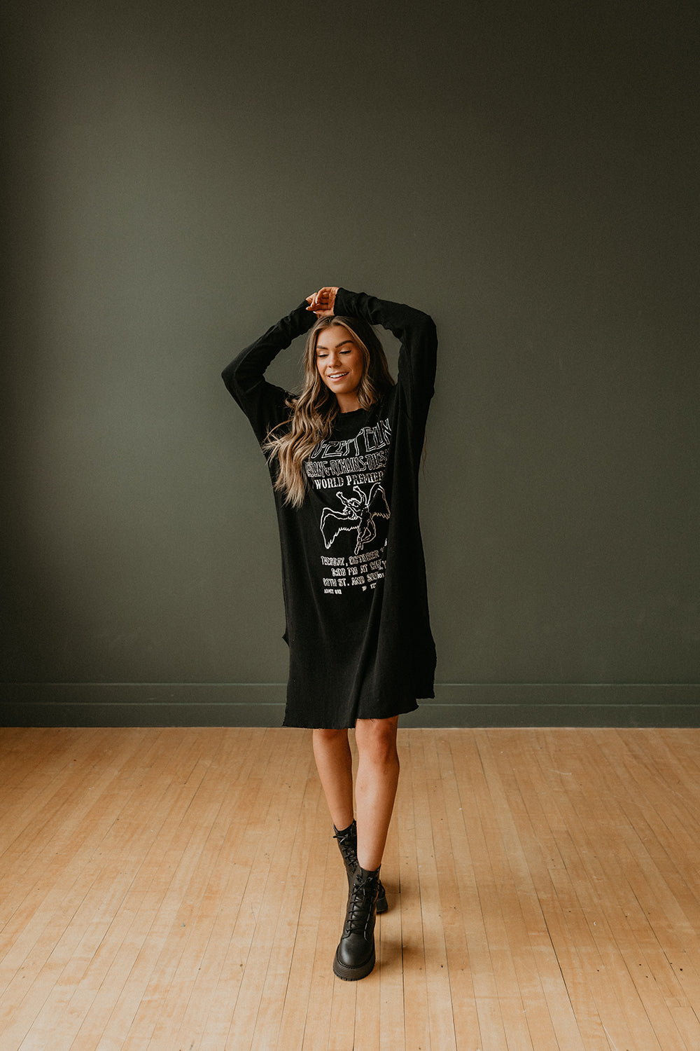 Led Zeppelin The Song Remains the Same Womens Dress T Shirt Black