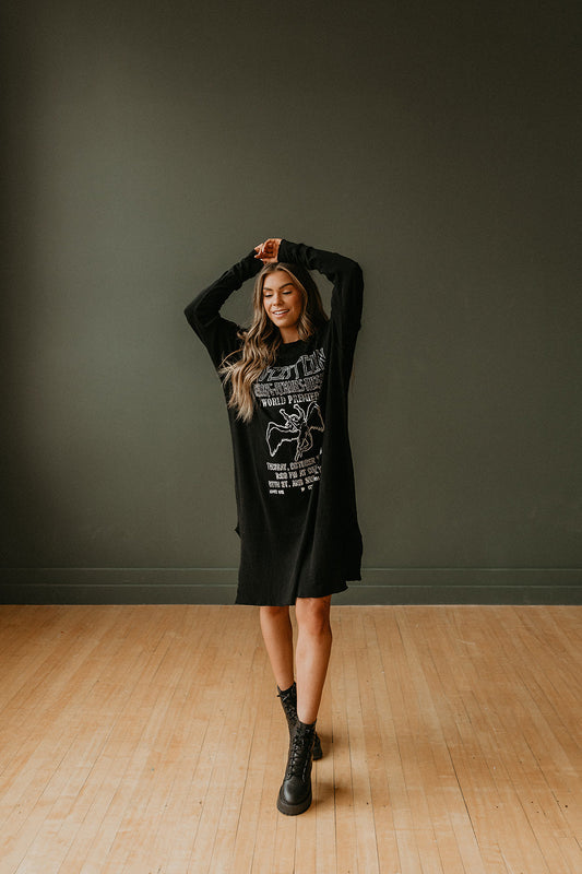 Led Zeppelin The Song Remains the Same Womens Dress T Shirt Black