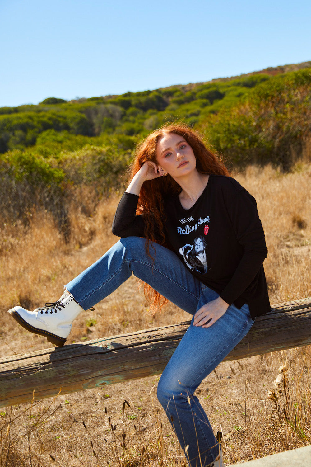 Like The Rolling Stones Tee Womens Long Sleeve Shirt Black