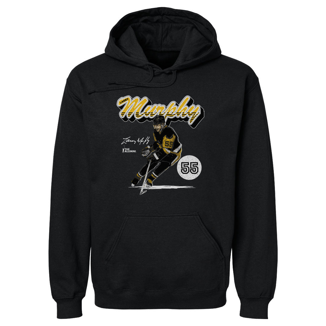 Larry Murphy Pittsburgh Retro Script WHT