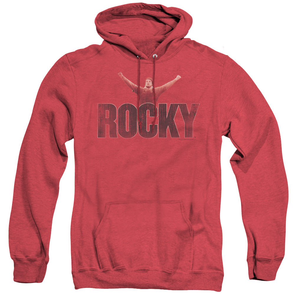 Rocky Victory Distressed Heather Mens Hoodie Red