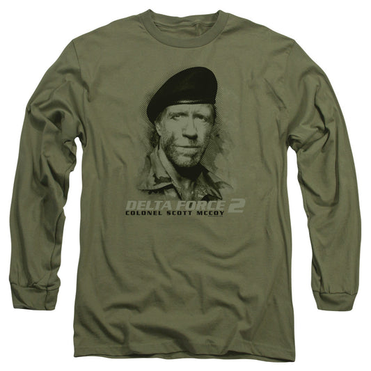 Delta Force 2 You Cant See Me Mens Long Sleeve Shirt Military Green Officially Licensed