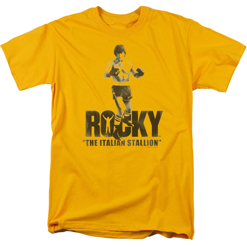 Rocky The Italian Stallion Mens T Shirt Gold