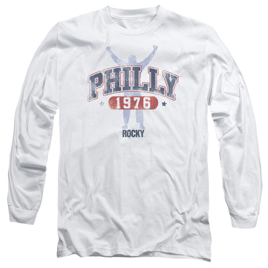 Rocky Philly 1976 Mens Long Sleeve Shirt White Officially Licensed