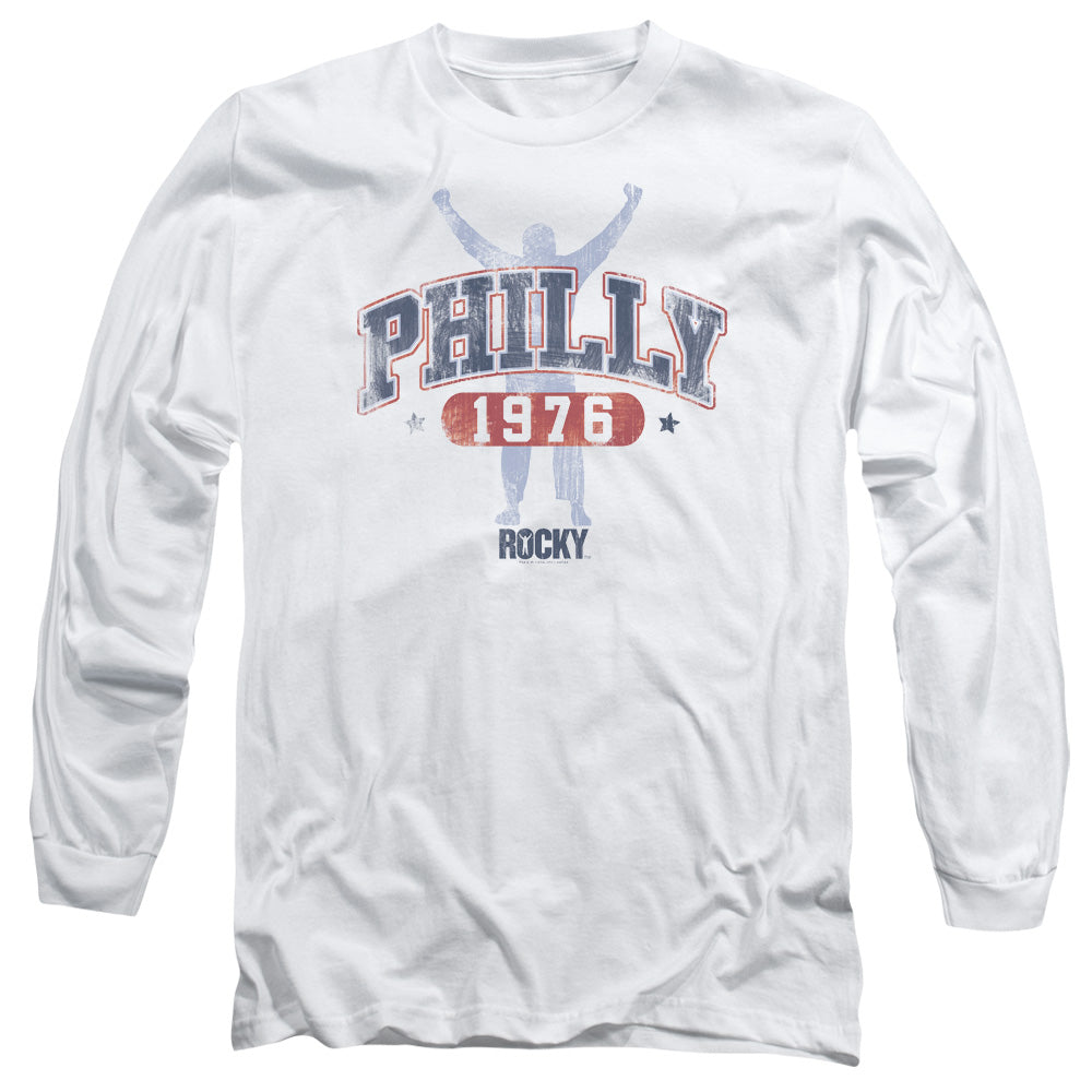 Rocky Philly 1976 Mens Long Sleeve Shirt White Officially Licensed