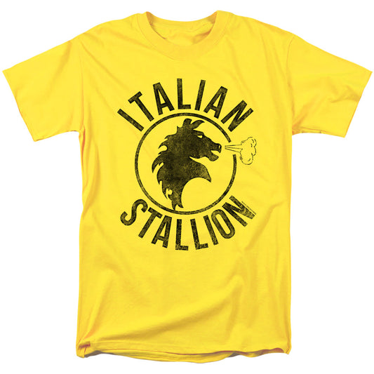 Rocky Italian Stallion Horse Mens T Shirt Yellow