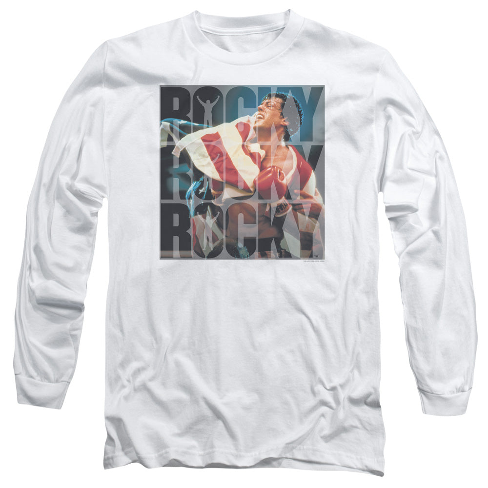 Rocky Chant Mens Long Sleeve Shirt White Officially Licensed