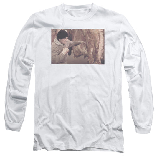 Rocky Meat Locker Mens Long Sleeve Shirt White Officially Licensed