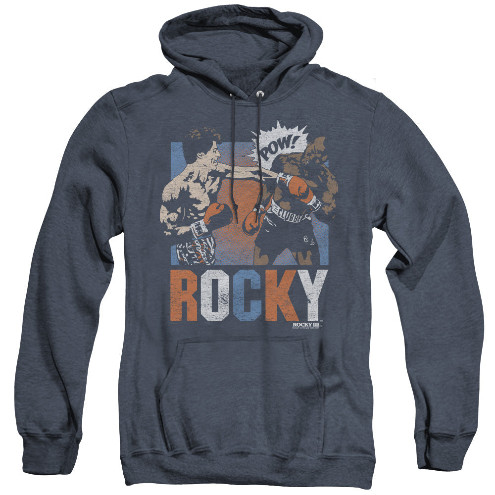 Rocky Rocky Pow Heather Mens Hoodie Navy Blue