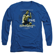 Load image into Gallery viewer, Bloodsport American Ninja Mens Long Sleeve Shirt Royal Blue