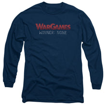 Load image into Gallery viewer, Wargames No Winners Mens Long Sleeve Shirt Navy