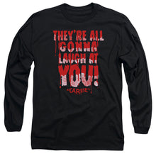 Load image into Gallery viewer, Carrie Laugh At You Mens Long Sleeve Shirt Black