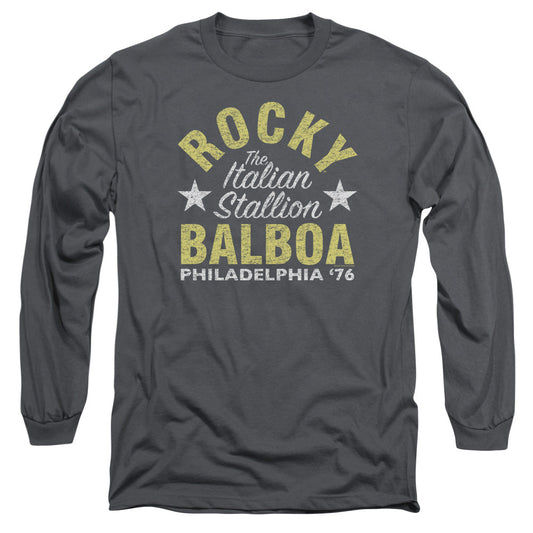 Rocky Rocky Philly Mens Long Sleeve Shirt Charcoal Officially Licensed