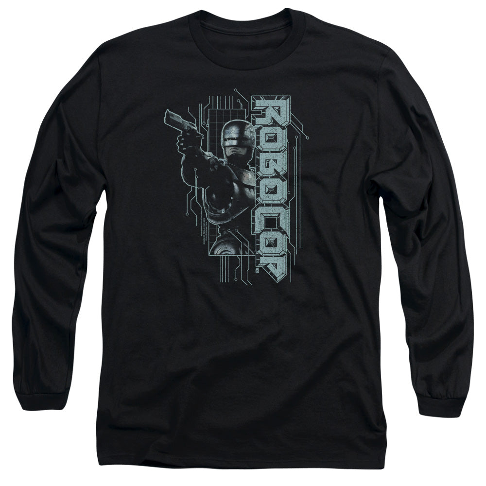 Robocop Murphy Split Mens Long Sleeve Shirt Black Officially Licensed