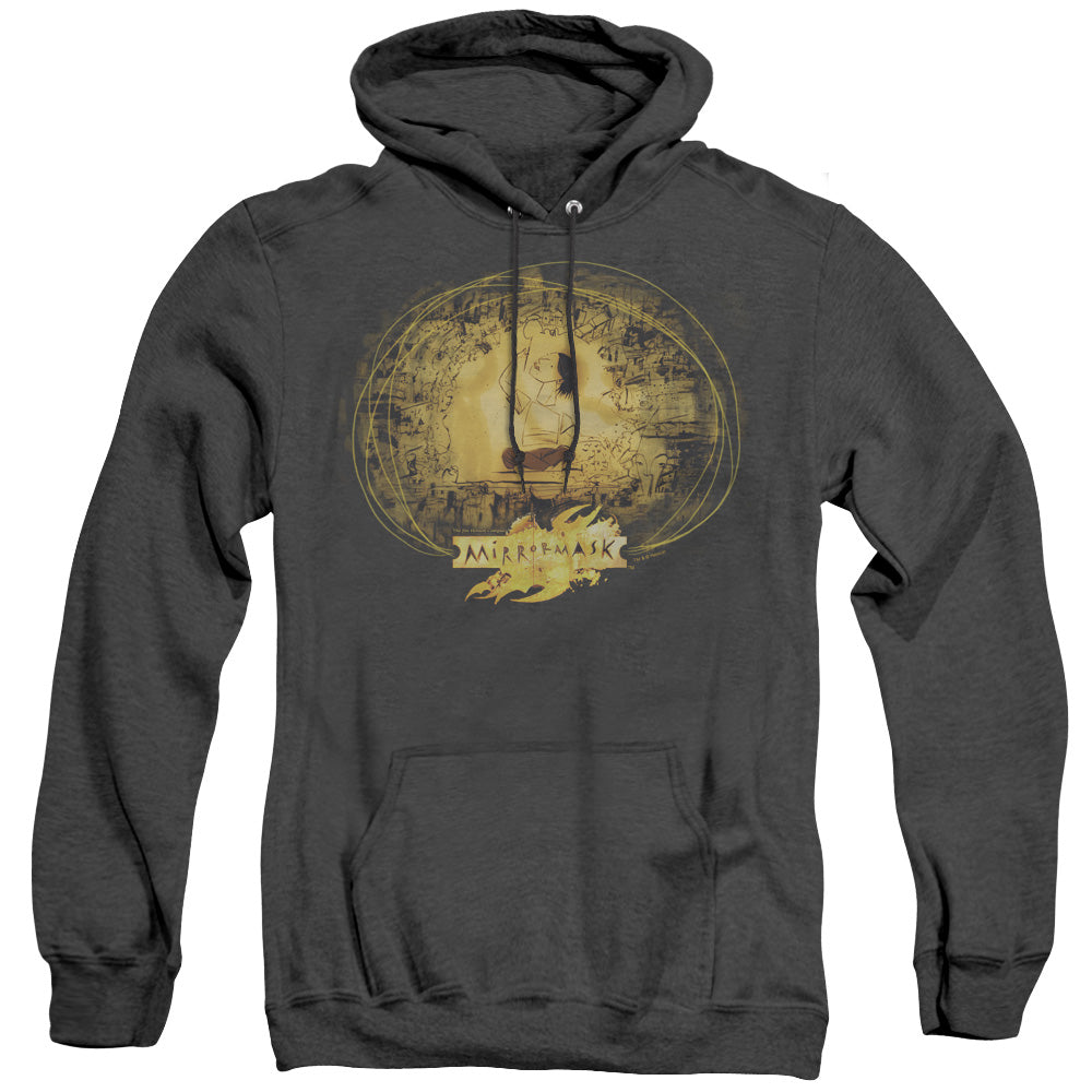 Mirrormask Sketch Heather Mens Hoodie Black