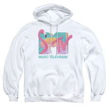 Load image into Gallery viewer, Mtv Flamingo Logo Mens Hoodie White