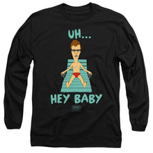 Load image into Gallery viewer, Beavis And Butthead Uh Hey Baby Mens Long Sleeve Shirt Black