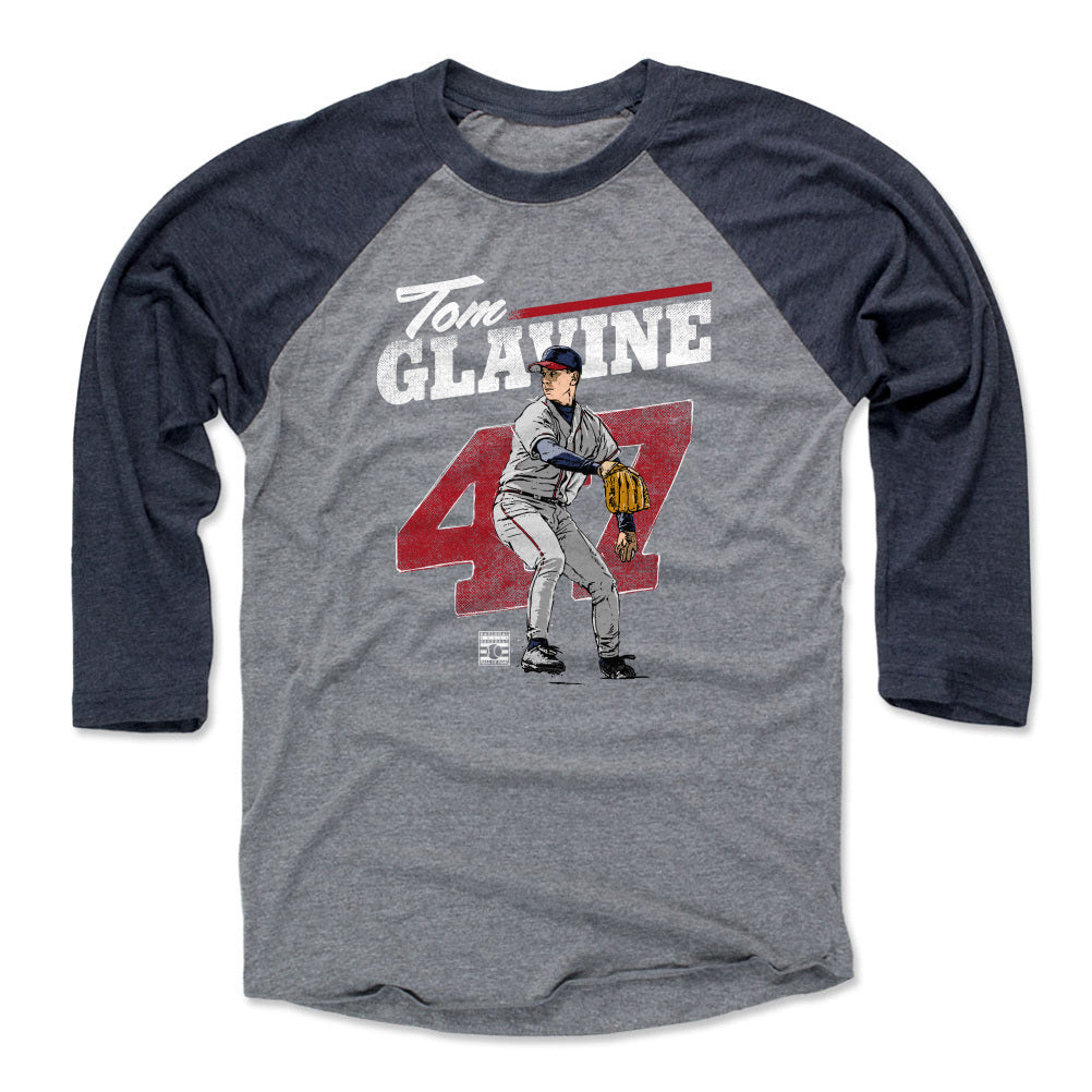 Tom Glavine Retro Grunge WHT
