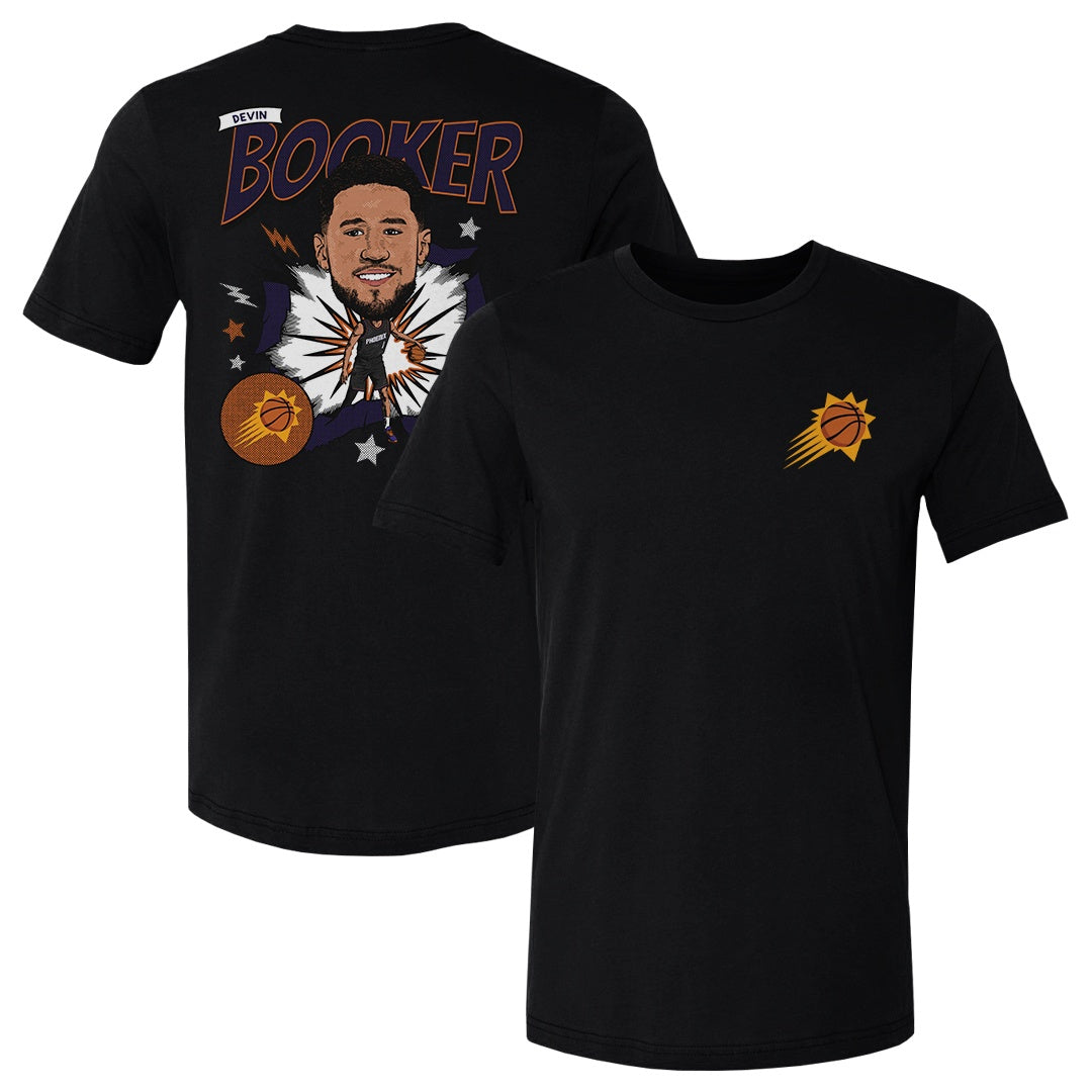 Devin Booker Phoenix Suns Caricature F&B WHT