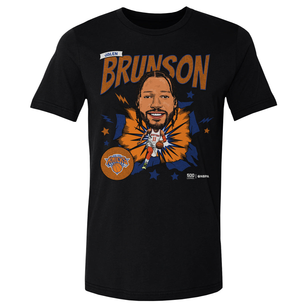 Jalen Brunson New York Knicks Caricature Retro WHT