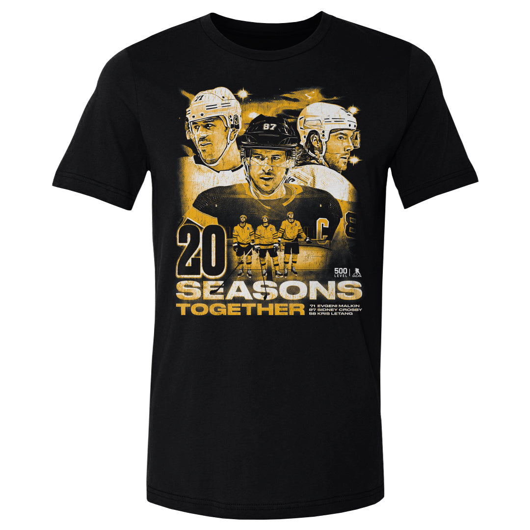Sidney Crosby Kris Letang & Evgeni Malkin Pittsburgh 20 Seasons WHT