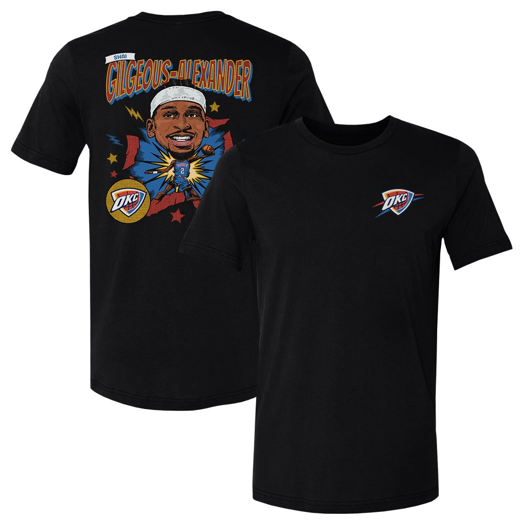 Shai Gilgeous-Alexander Oklahoma City Thunder Caricature F&B WHT