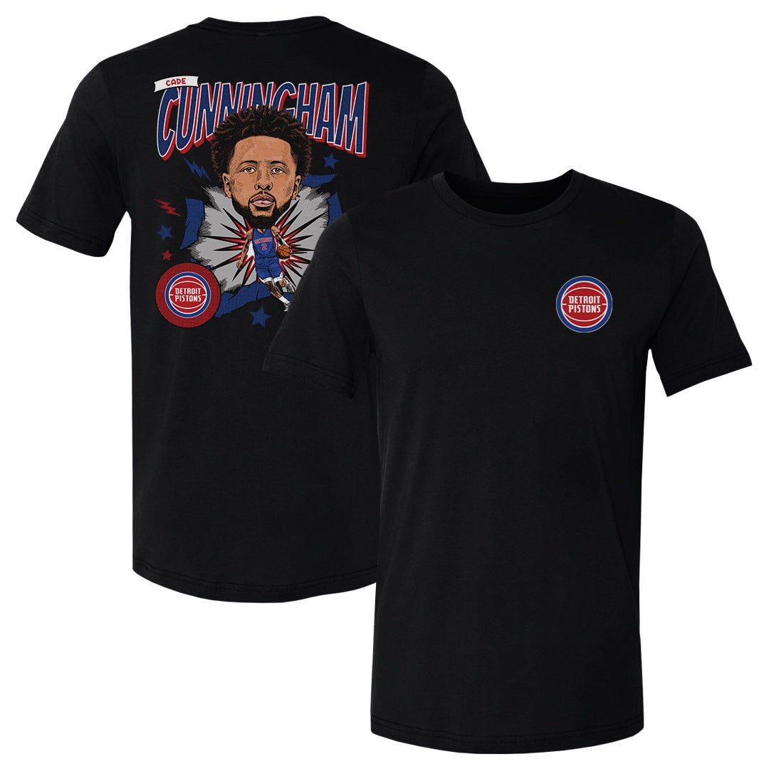 Cade Cunningham Detroit Pistons Caricature F&B WHT