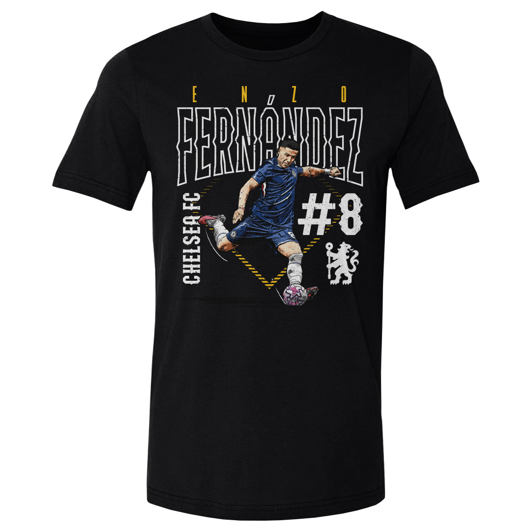 Enzo Fernandez Chelsea FC Outline Number WHT