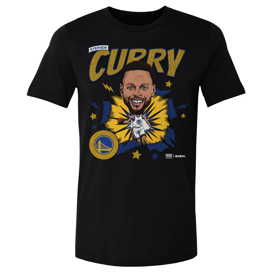 Steph Curry Golden State Warriors Caricature WHT