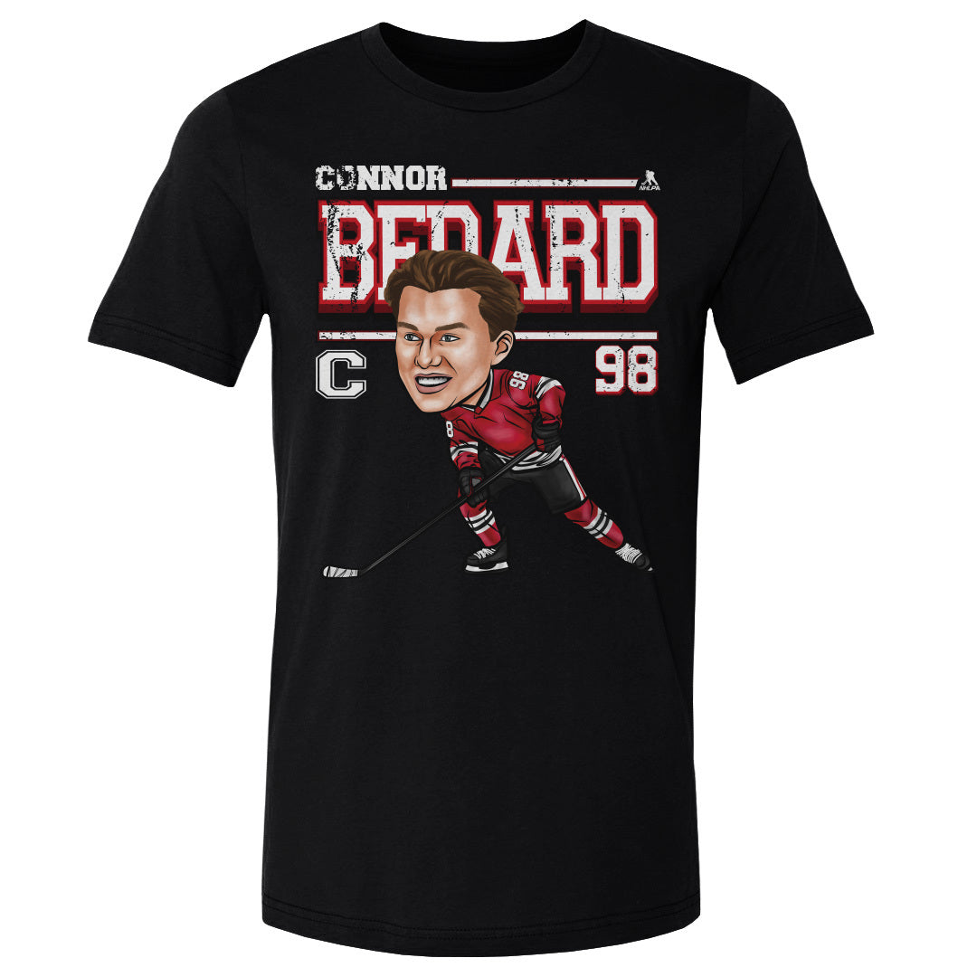 Connor Bedard Chicago Cartoon WHT