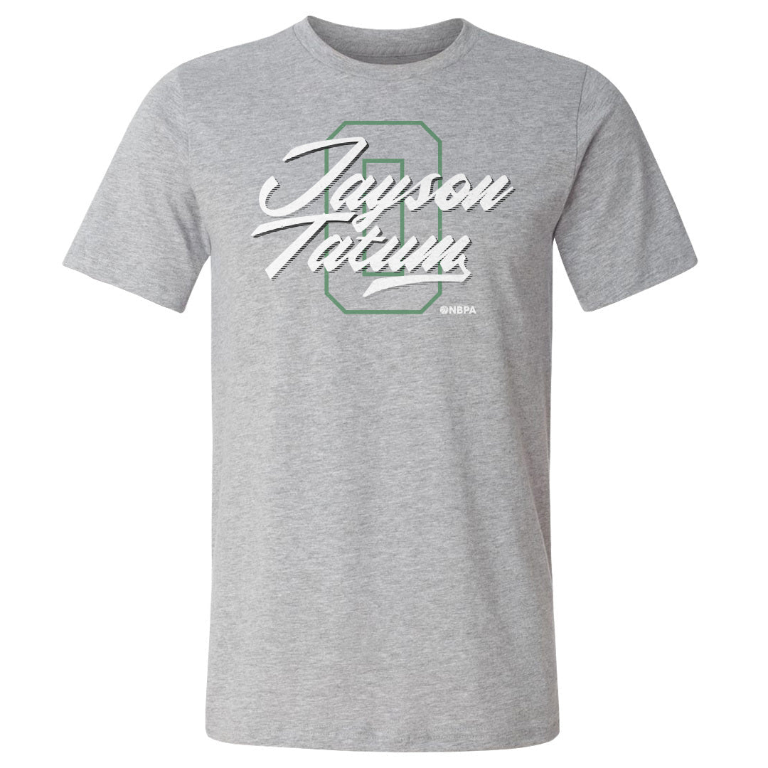 Jayson Tatum Boston Number Script WHT