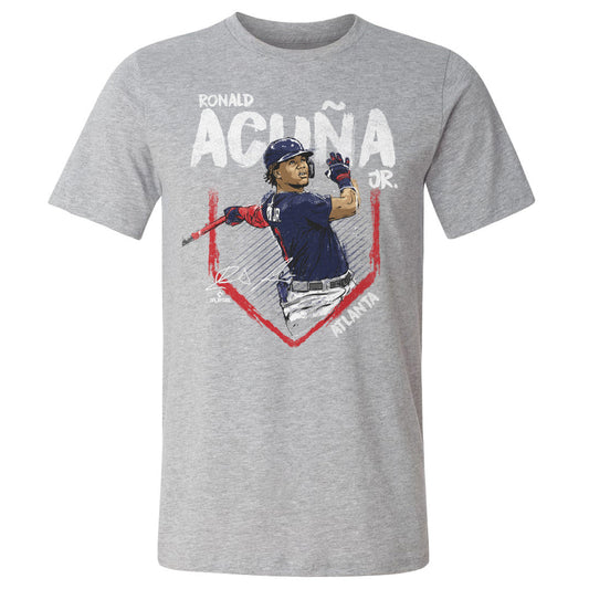 Ronald Acuna Jr. Base WHT Mens T Shirt 500 Level Officially Licensed Fan Gear