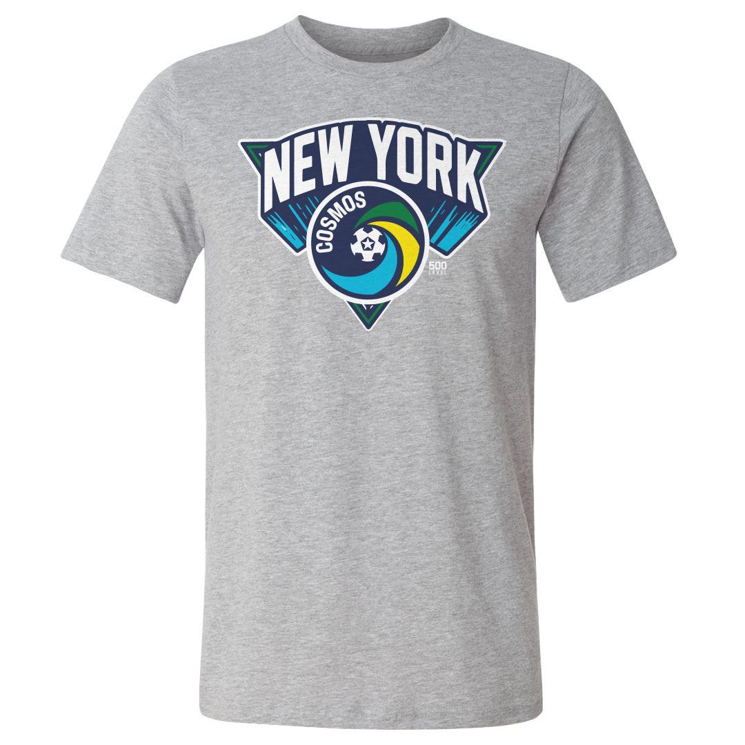 New York Cosmos Emblem WHT Mens T Shirt 500 Level Officially Licensed Fan Gear