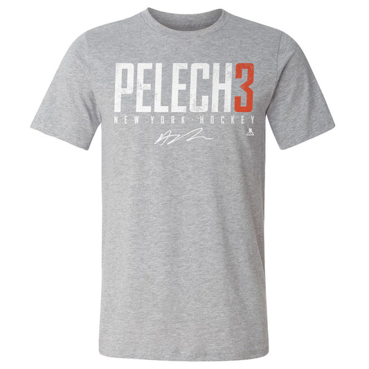 Adam Pelech New York I Elite WHT Mens T Shirt 500 Level Officially Licensed Fan Gear