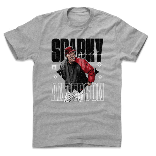 Sparky Anderson Manager Throwback WHT Mens T Shirt 500 Level Officially Licensed Fan Gear