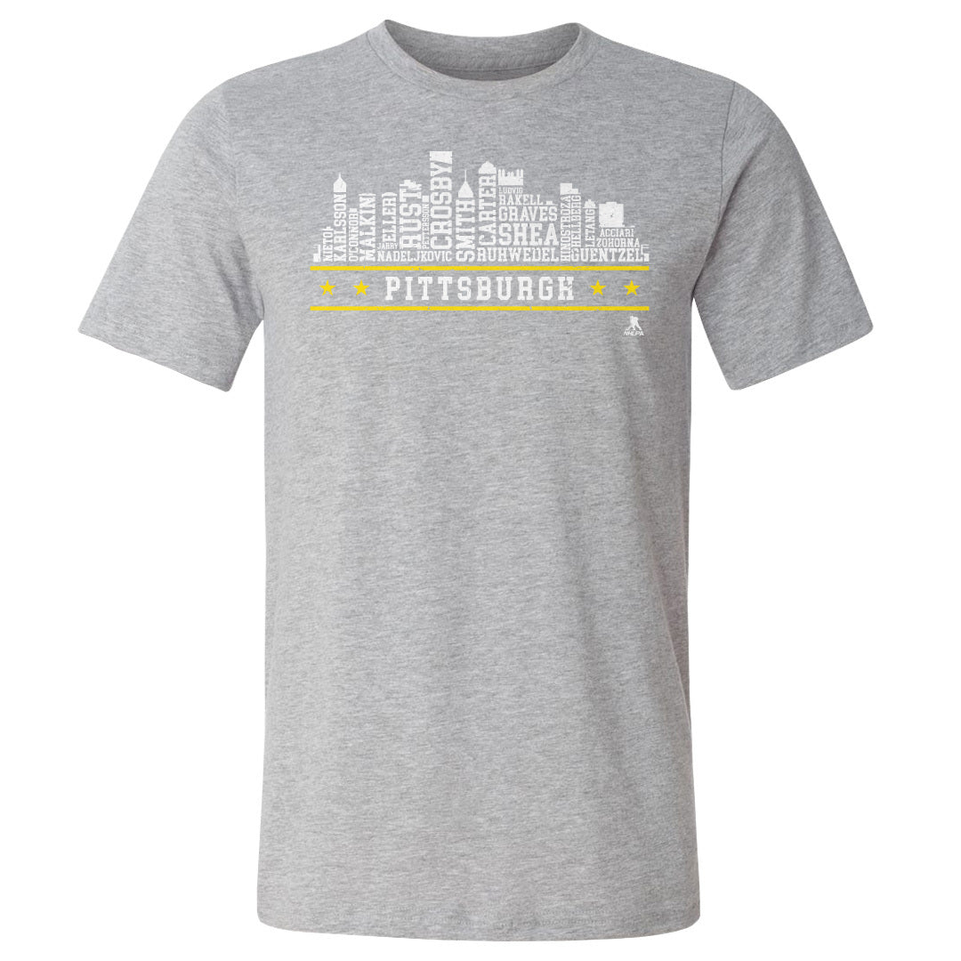 Pittsburgh Hockey Roster Skyline 23 WHT