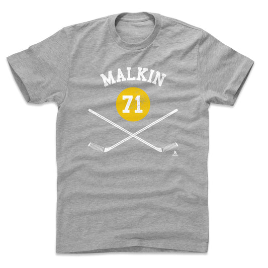 Evgeni Malkin Pittsburgh Sticks WHT Mens T Shirt 500 Level Officially Licensed Fan Gear