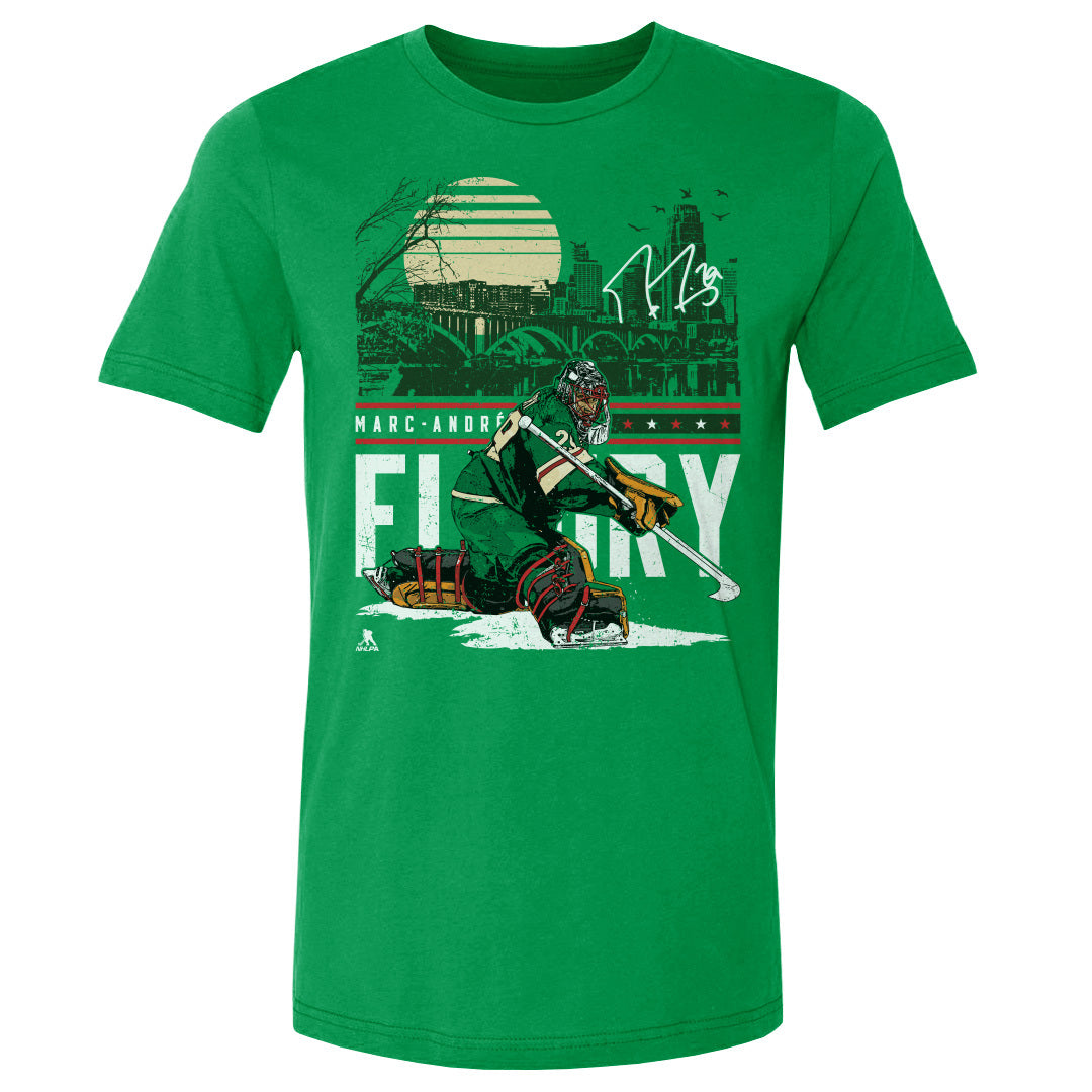 Marc-Andre Fleury Minnesota City Skyline WHT