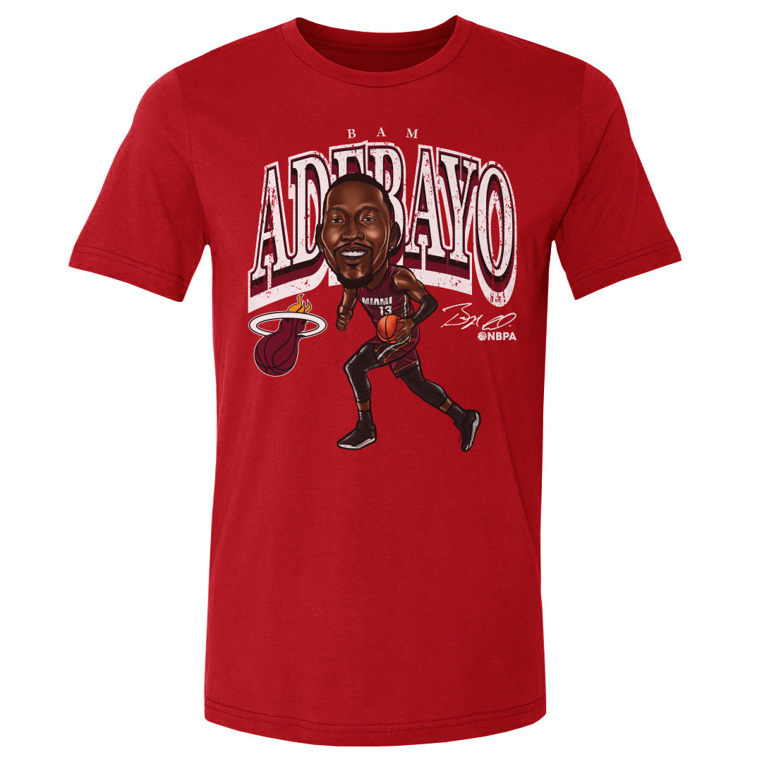 Bam Adebayo Miami Heat Cartoon WHT