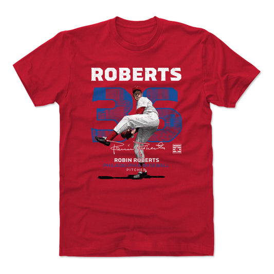 Robin Roberts Throwback Number WHT Mens T Shirt 500 Level Officially Licensed Fan Gear