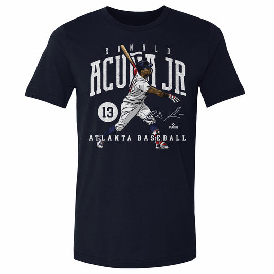 Ronald Acuna Jr. Game WHT Mens T Shirt 500 Level Officially Licensed Fan Gear