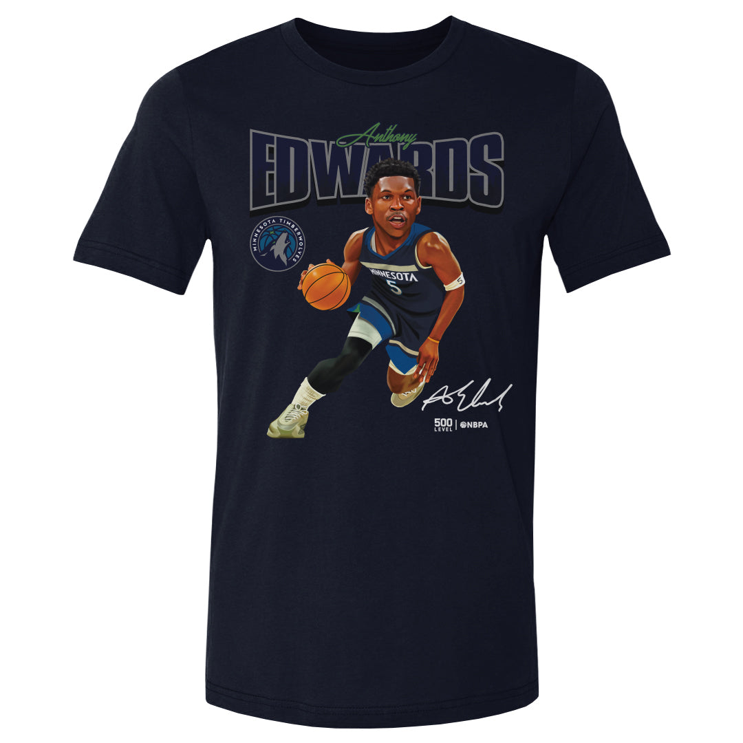 Anthony Edwards Minnesota Timberwolves Caricature WHT