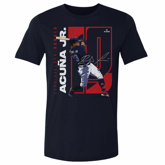Ronald Acuna Jr. Stretch WHT Mens T Shirt 500 Level Officially Licensed Fan Gear