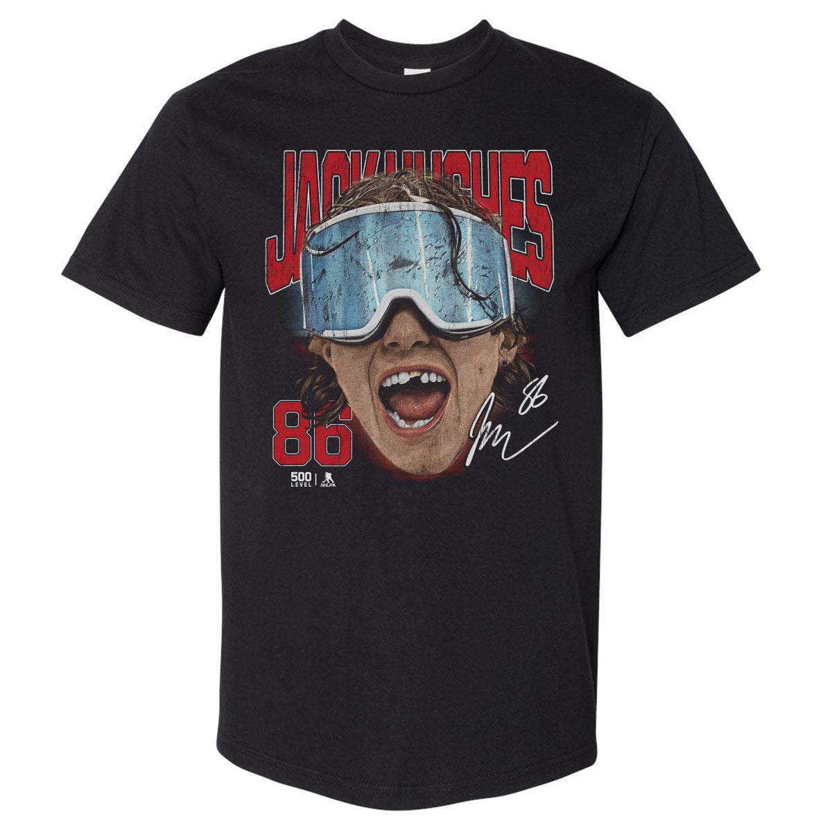 Jack Hughes New Jersey Goggles WHT