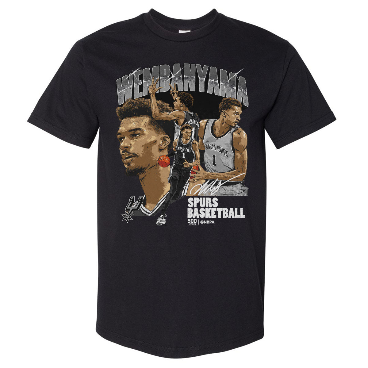 Victor Wembanyama San Antonio Spurs Collage WHT