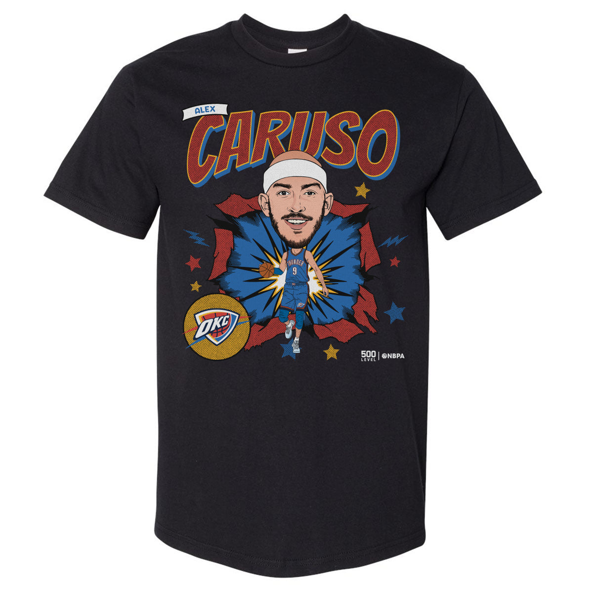 Alex Caruso Oklahoma City Thunder Caricature WHT