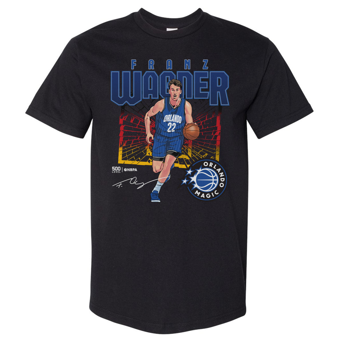 Franz Wagner Orlando Magic Shattered Flag WHT