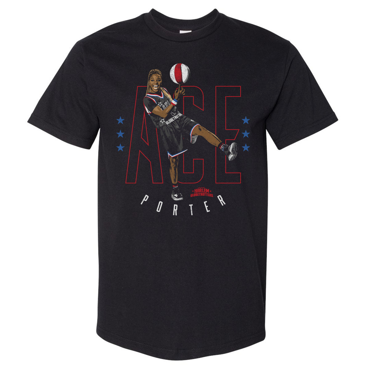 Ace Porter Harlem Globetrotters Outline WHT