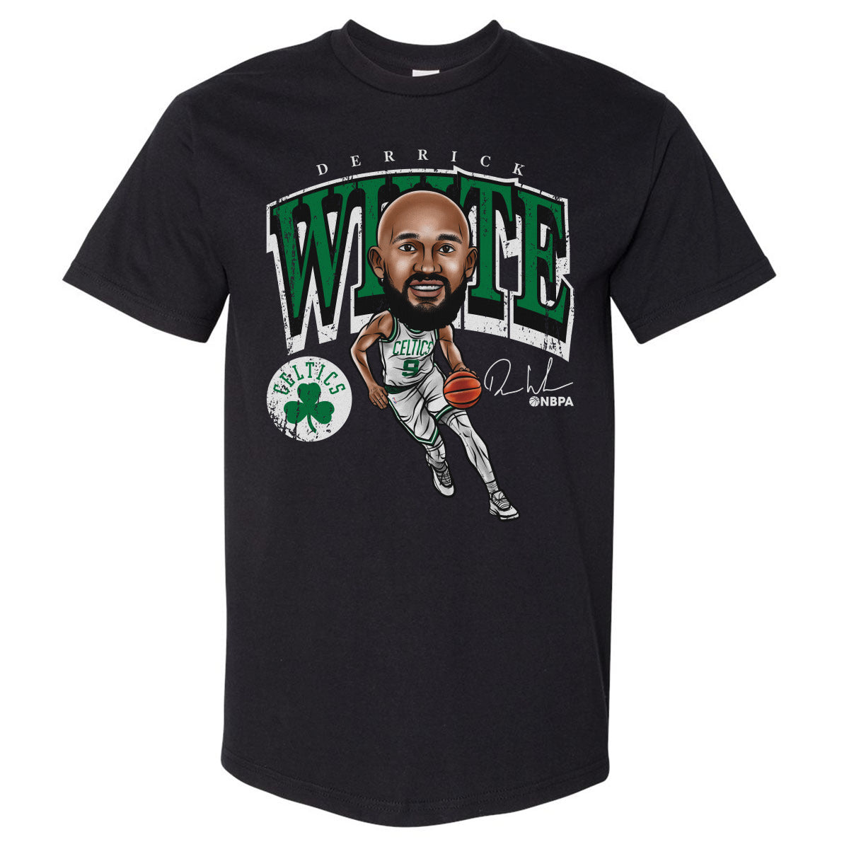 Derrick White Boston Celtics Cartoon WHT
