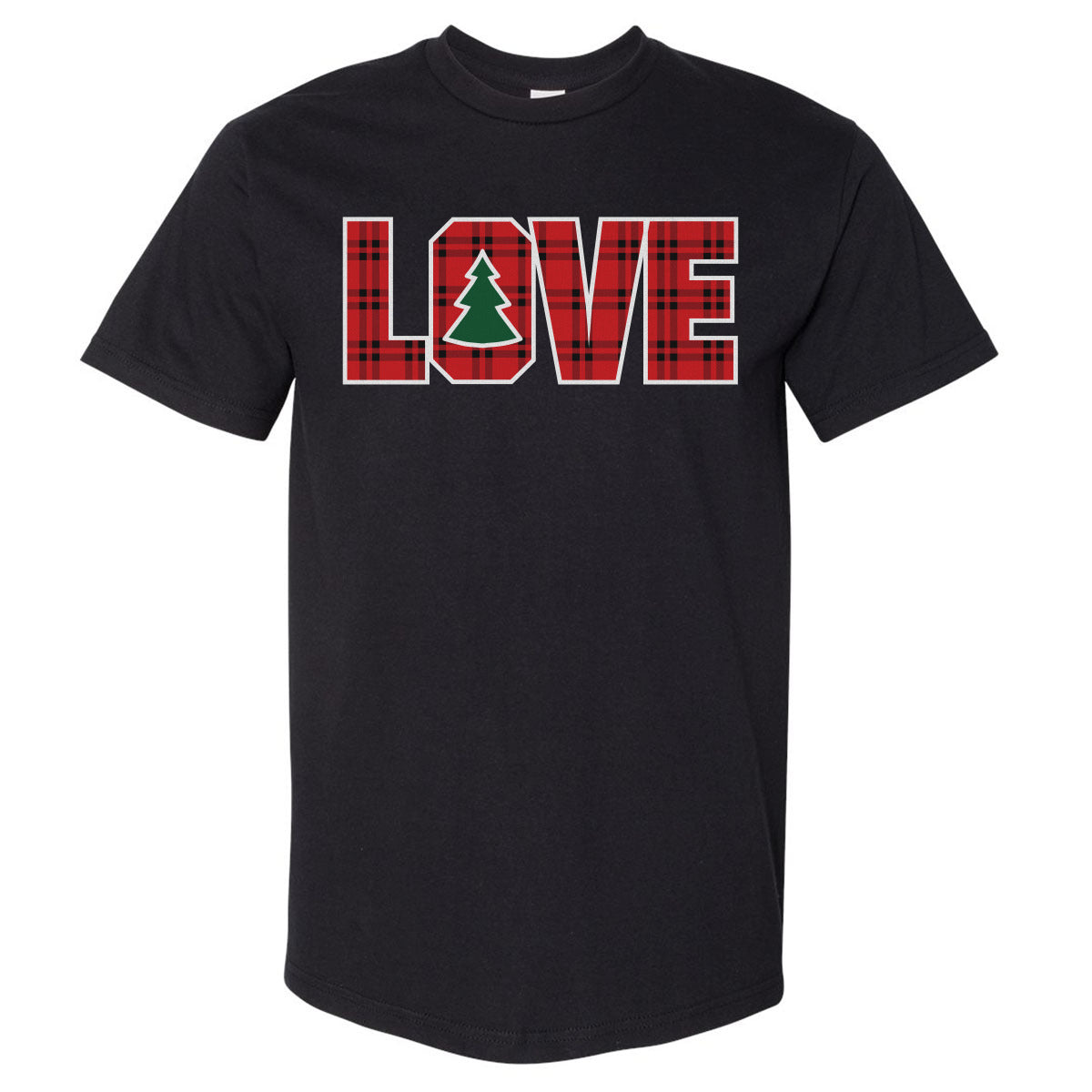 Christmas LOVE Christmas Plaid WHT